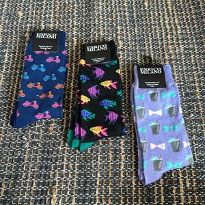 3 Pack Men's Fun Prints Crew Socks